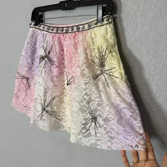 LoveShackFancy Kezia Multi Tie Dye Skirt Size 6 - Picture 3 of 9